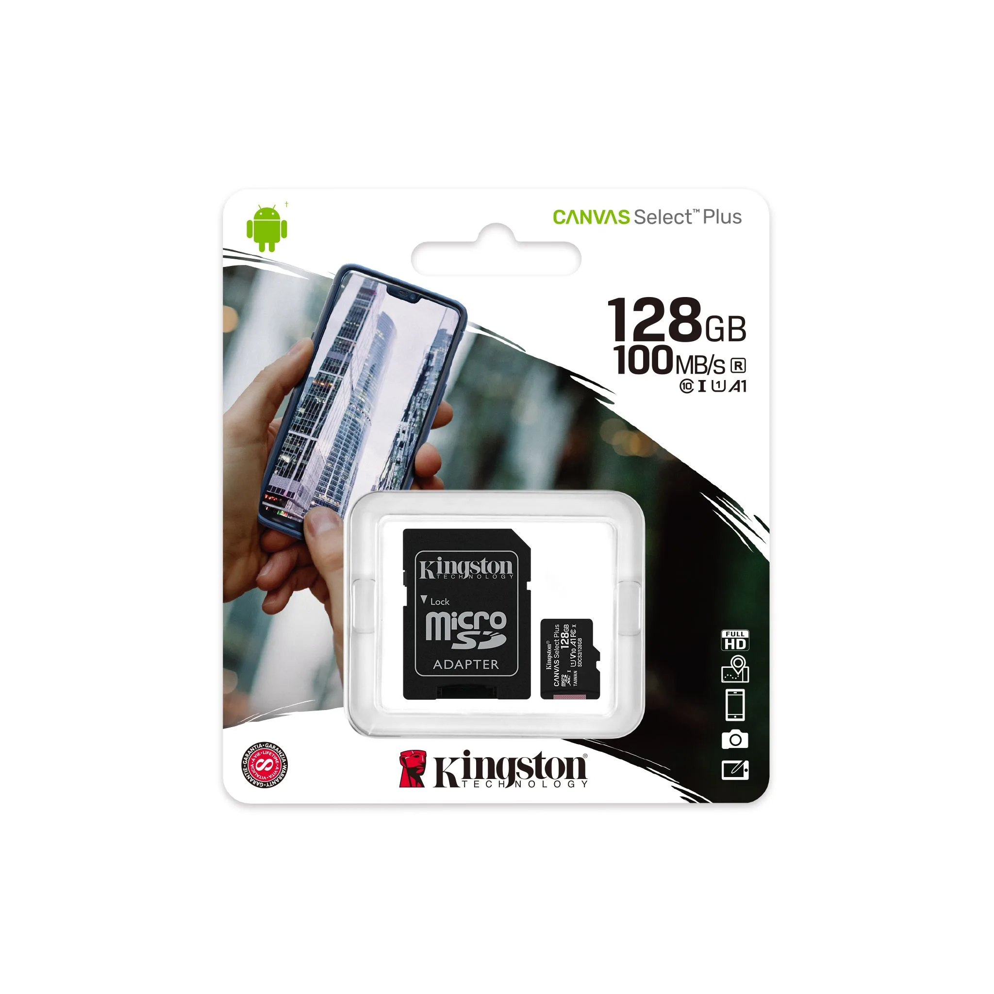 MicroSD KINGSTON 256GB c/Adap Clase 10 UHS-I (U1) 100MB/s Canvas Plus (8710) - Imagen 2