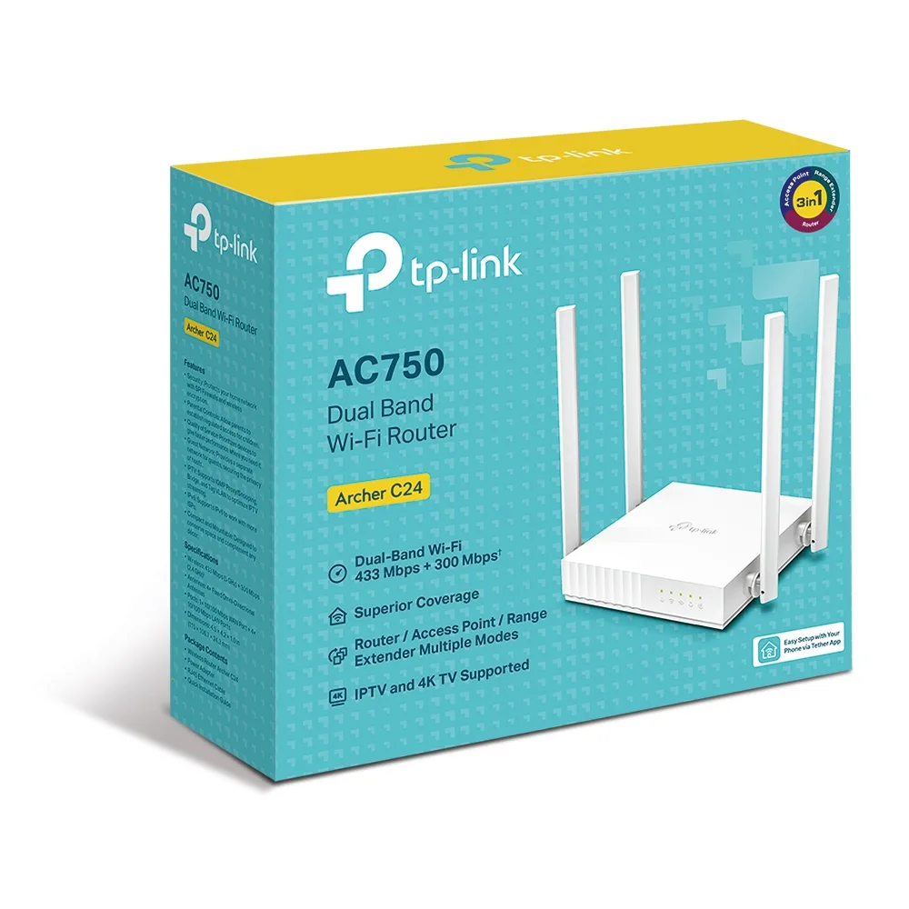 ARCHER C24 AC750 4 Ant Agile Cfg Wir D.Band Tp-Link (9474) - Imagen 3