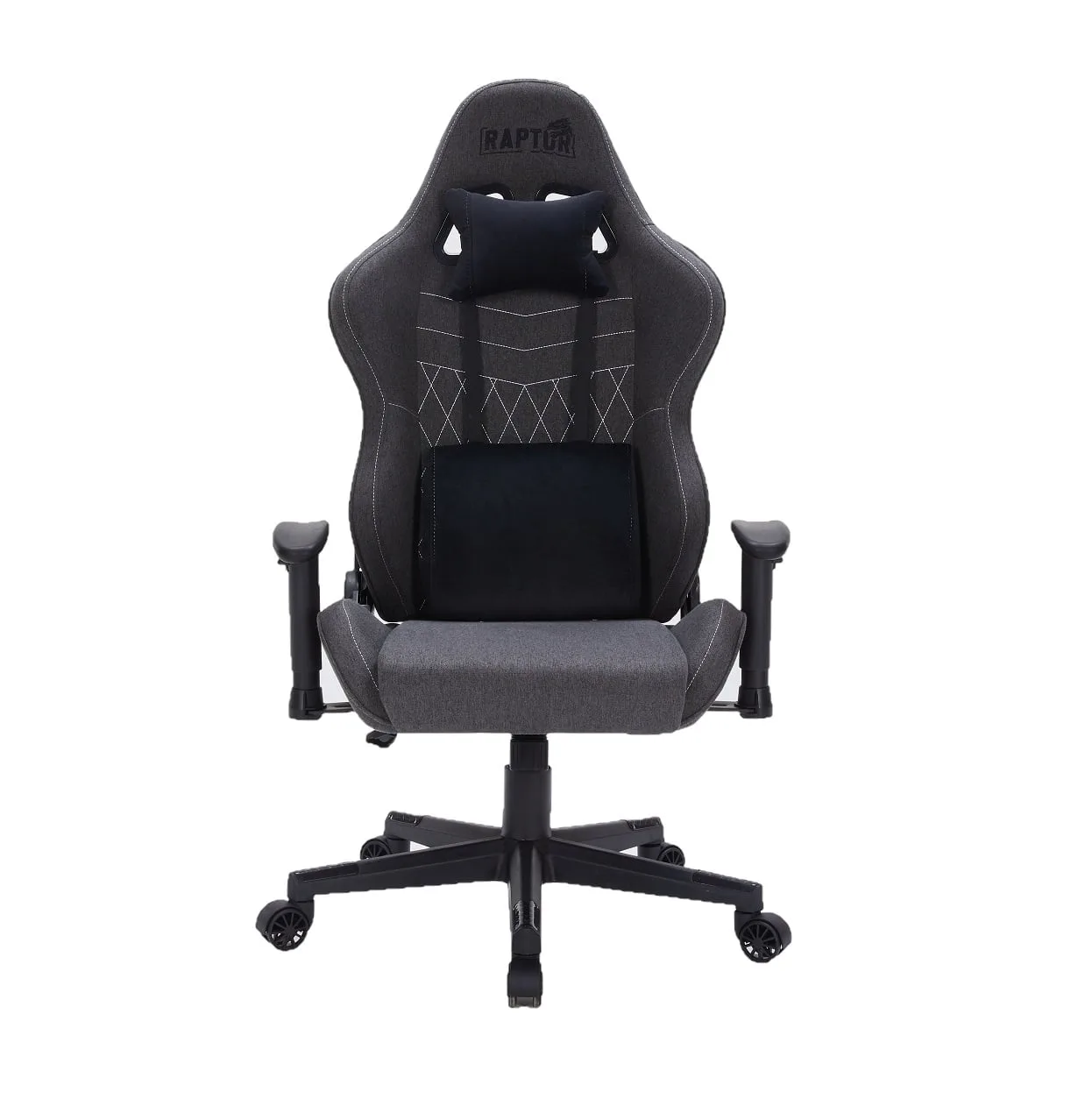 SILLA GAMER RAPTOR THRONE R1 TELA NEGRA (7244)