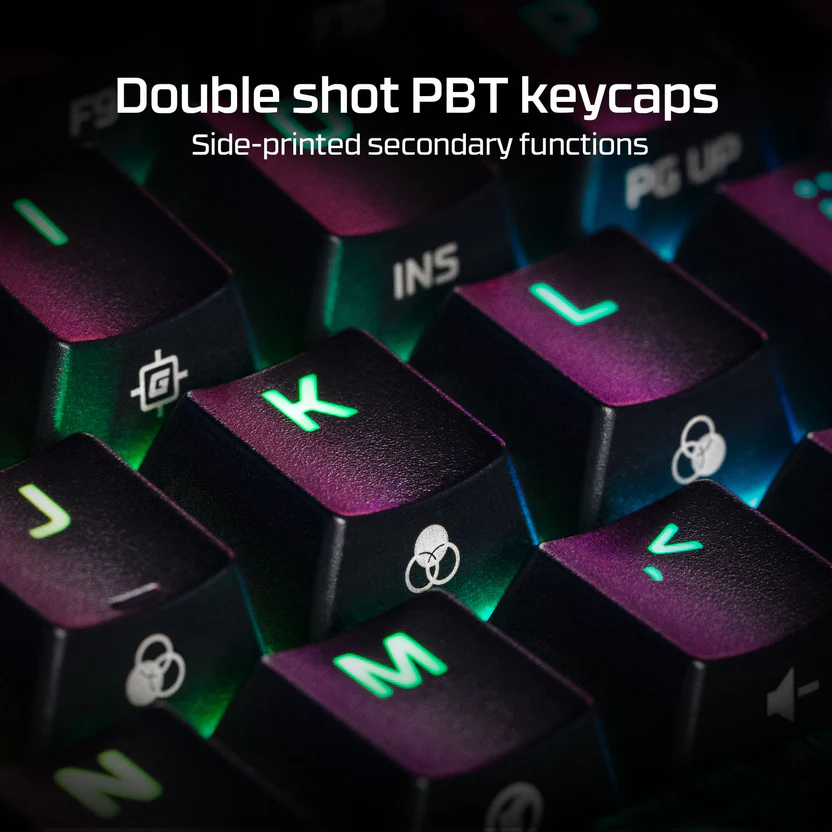 TECLADO C/CABLE HYPERX ALLOY ORIGINS 60 RED US NEGRO - Imagen 3