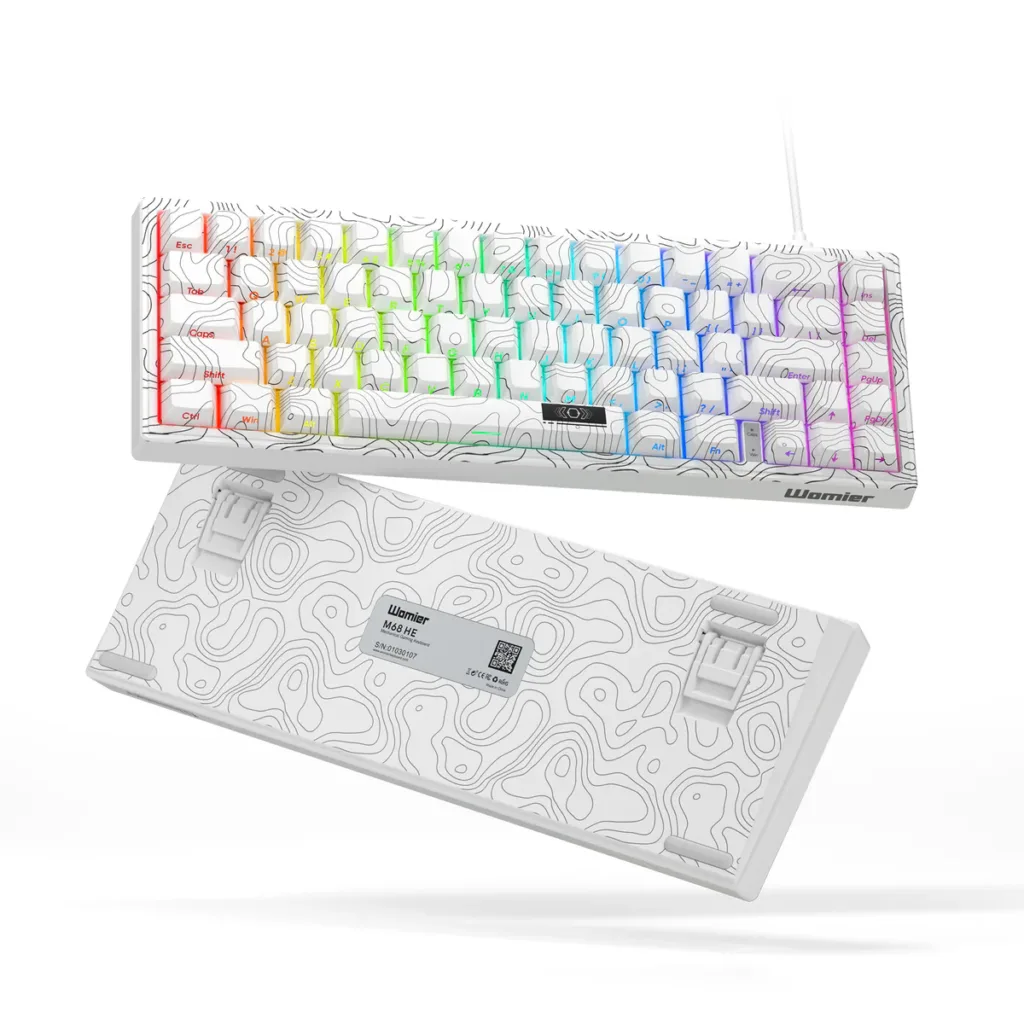 TECLADO MECANICO MAGNETICO 60 WOMIER M68HE V2 65% WHITE TECLADO MECANICO MAGNETICO 60 WOMIER M68HE V2 65% WHITE