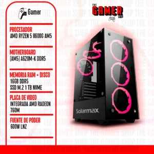 PC GAMER | RYZEN 5 8600G AM5 – RAM 16GB DDR5 – 512GB M.2 | N280 + WINDOWS11 PC GAMER | RYZEN 5 8600G AM5 – RAM 16GB DDR5 – 512GB M.2 | N280 + WINDOWS11