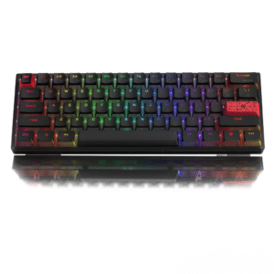 TECLADO MECANICO 60 WOMIER WK-61 60% PHANTOM BLACK RED
