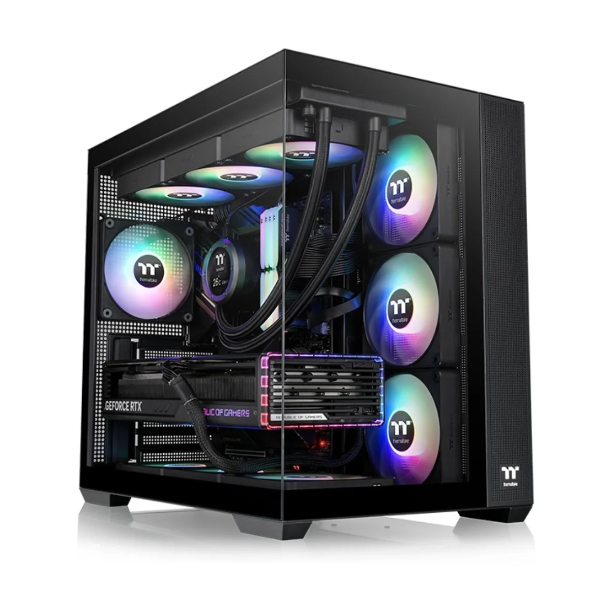GABINETE TT VIEW 380 MID-TOWER TG X2 FAN ARGB X4 BLACK (5295)