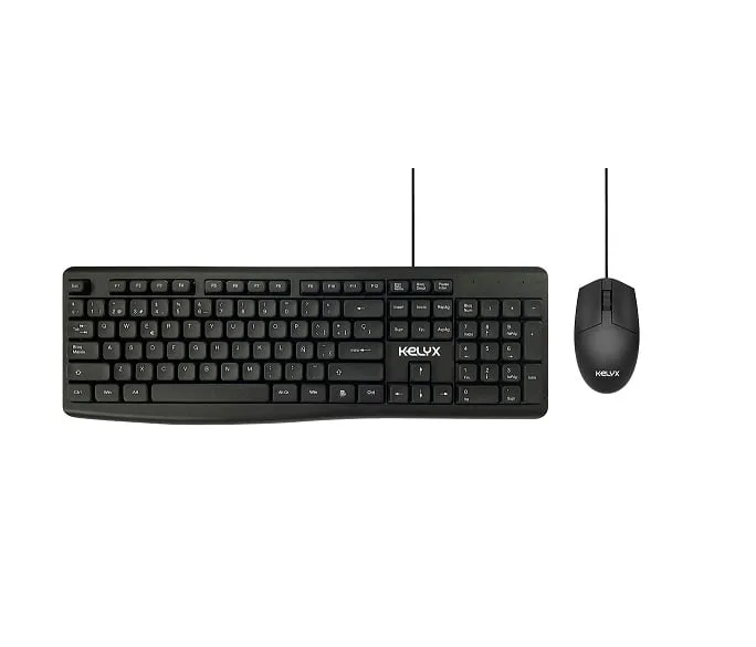 TECLADO+MOUSE KELYX USB CABLEADO NEGRO (7107)