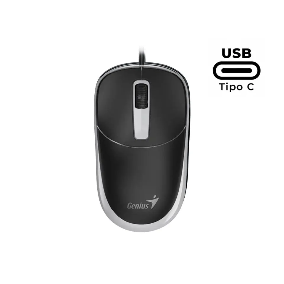 MOUSE GENIUS DX-123,USB-C,BLK+GREY (2398)