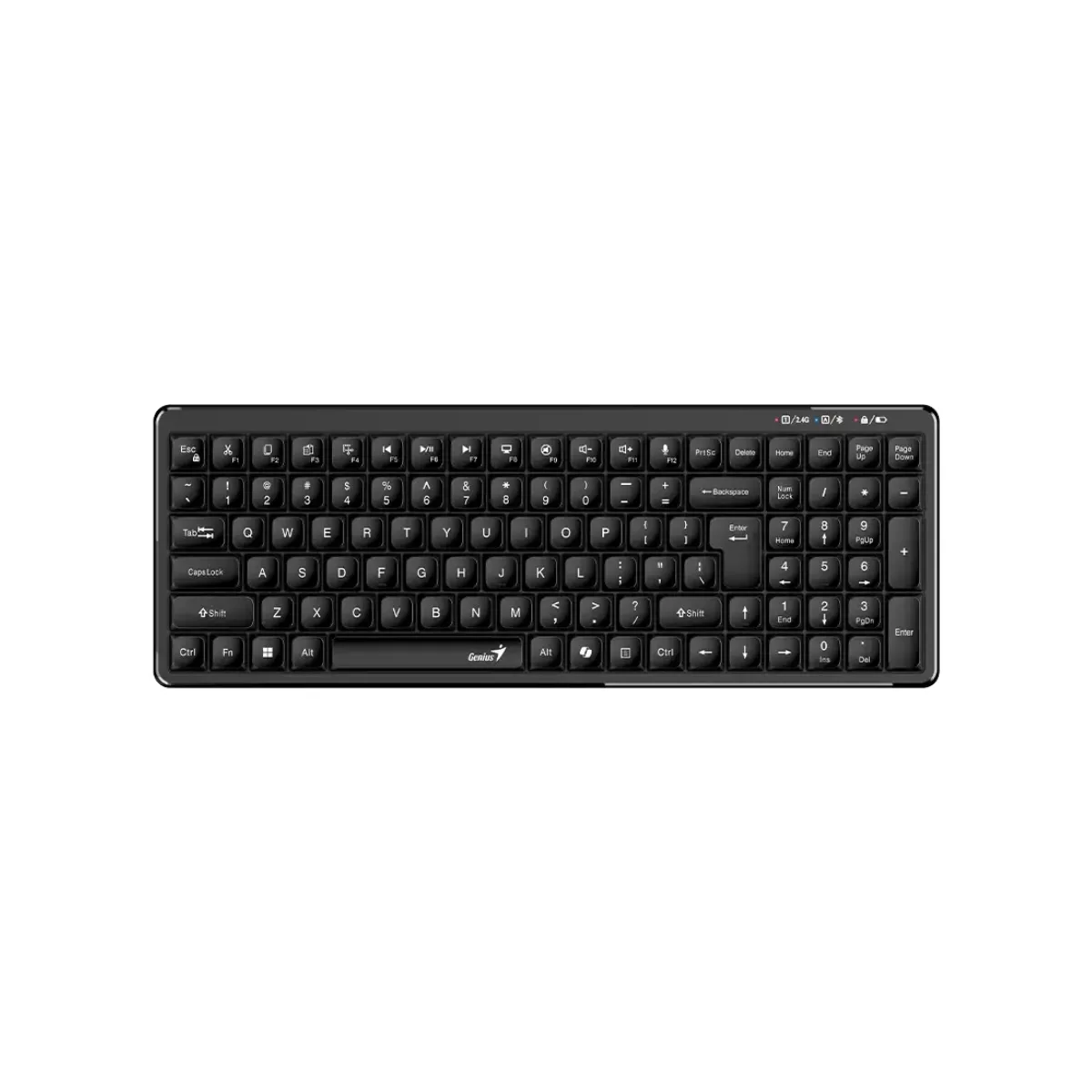 TECLADO GENIUS LUXEMATE Q7100 AI SP BLACK BT+2.4GHZ,KB (3043)