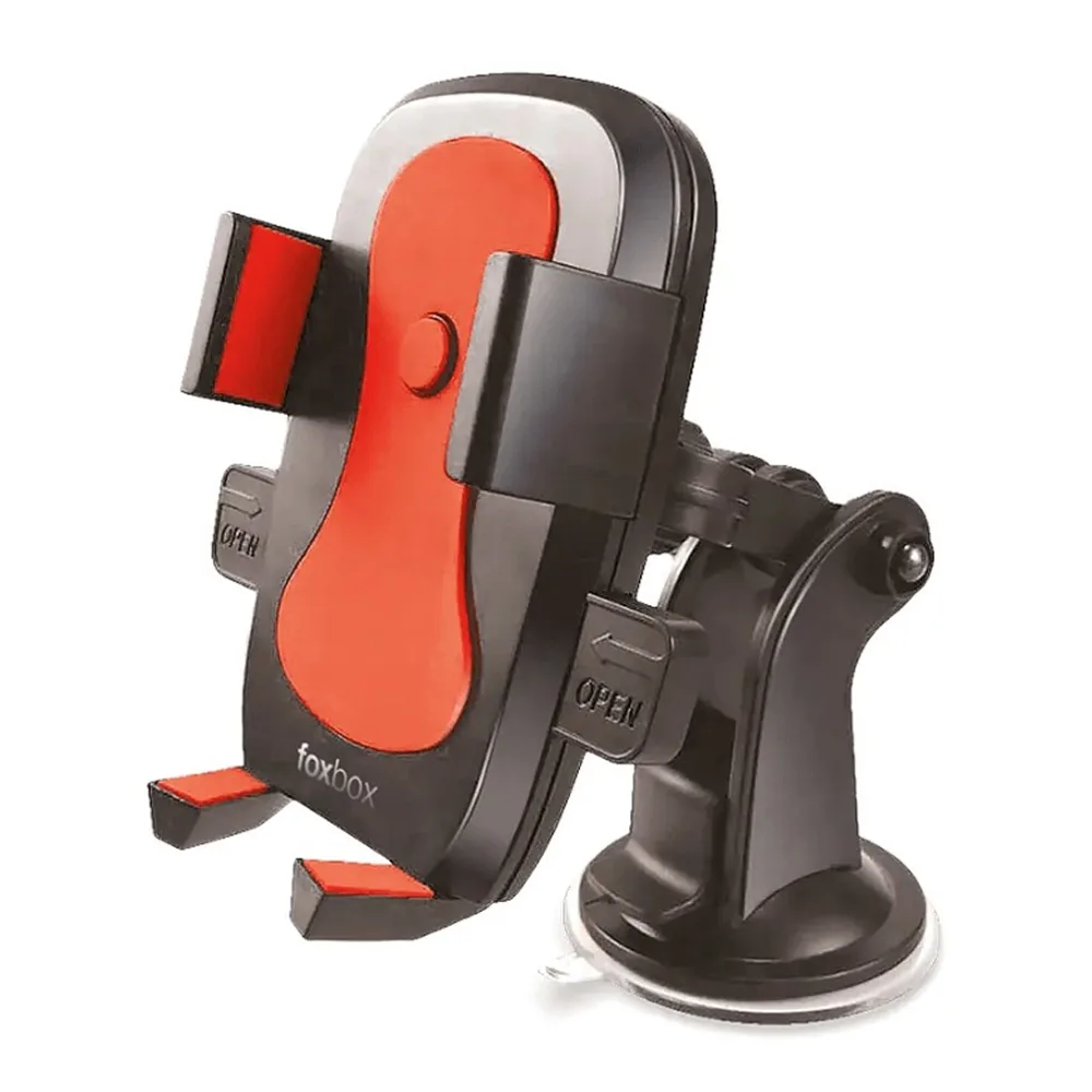 SOPORTE CELULAR P AUTO FOXBOX BRACKET CN SOPAPA ROJO