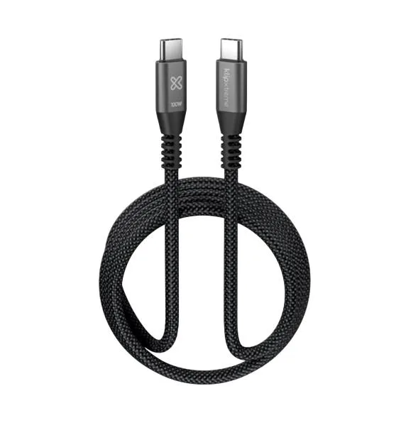 CABLE KLIPXTREME KX POWER GO 550 KX USB-C CABLE 100W 480MBPS 6FT3M BRAIDED (KAC-550-10FT)
