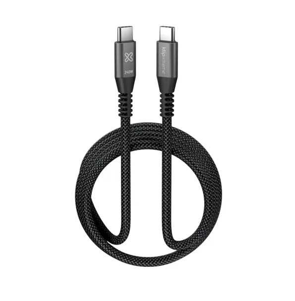 CABLE KLIPXTREME KX POWER GO 750 KX USB-C CABLE 240W 480MBPS 6FT3M BRAIDED (KAC-750-10FT)