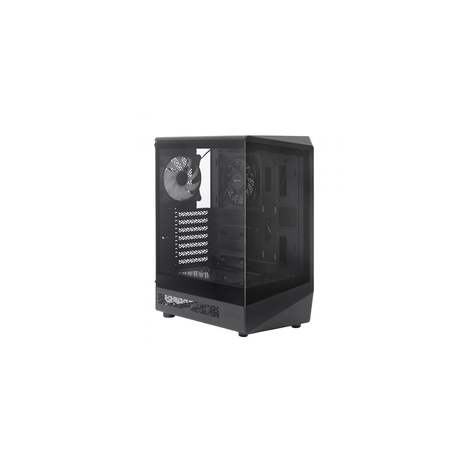 GABINETE TEROS TE-1321G GAMING MID TOWER TEMPERED GLASS X3 FANS RGB S/ FUENTE