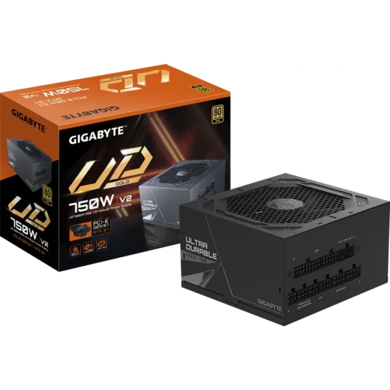 FUENTE GAMER GIGABYTE 750W 80 V2 GOLD MODULAR