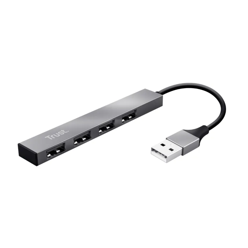 TRUST HALYX MINI HUB USB 4 PUERTOS ALUMINIO