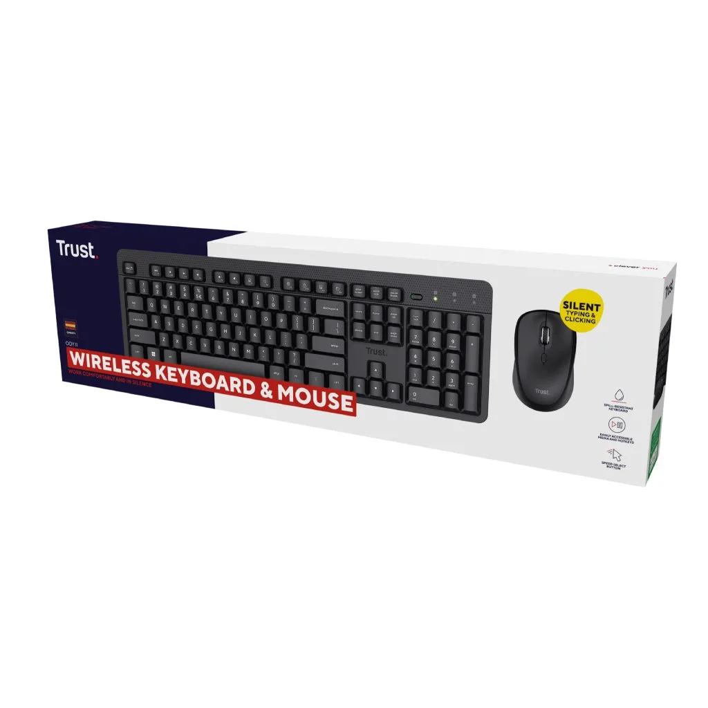 COMBO TECLADO Y MOUSE TRUST ODY II INALAMBRICO