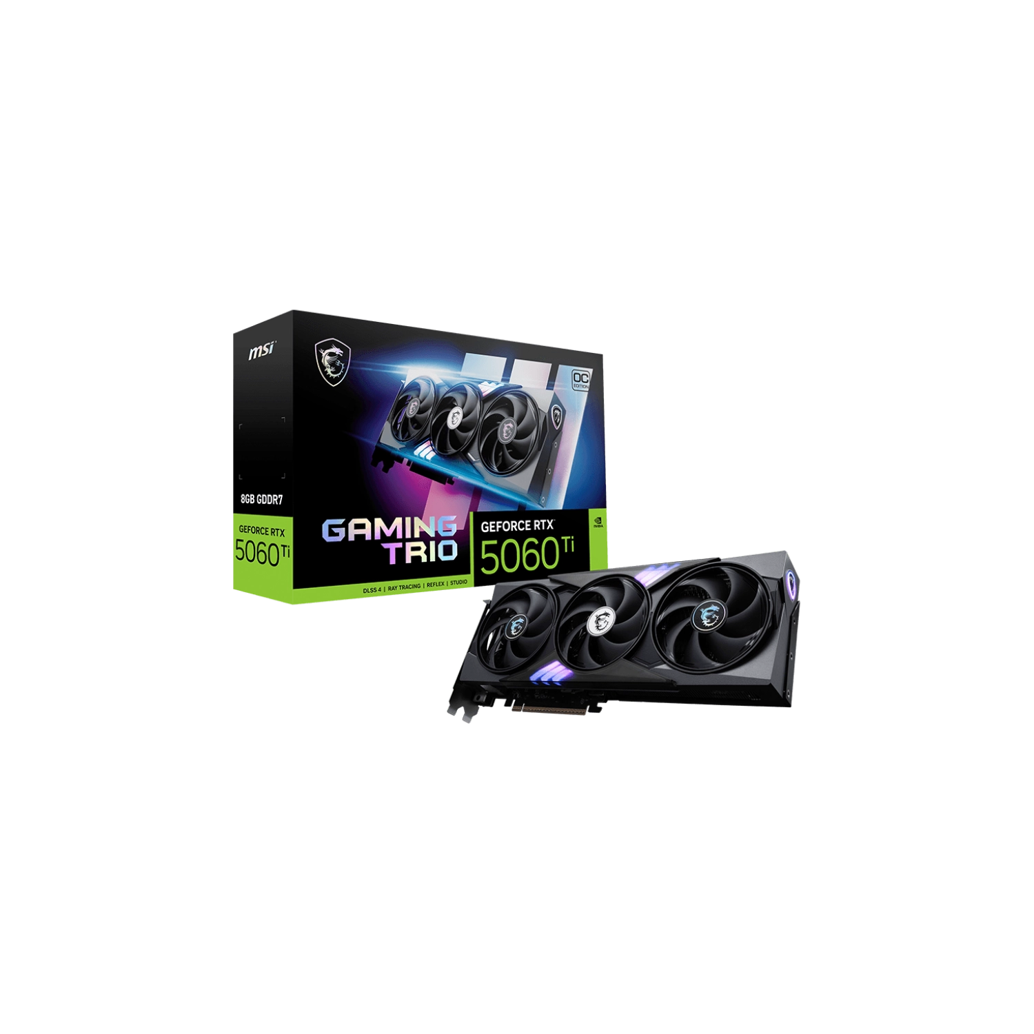 PLACA MSI NVIDIA GEFORCE RTX 5060 TI 8G GAMING TRIO OC