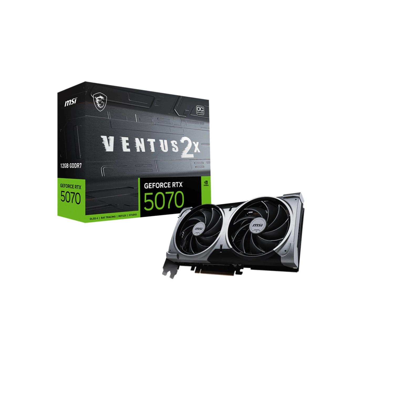 PLACA MSI NVIDIA GEFORCE RTX 5070 12G VENTUS 2X OC