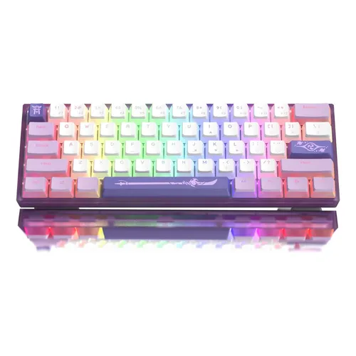 TECLADO MECANICO 60 WOMIER WK-61 60% LAVANDER PURPLE
