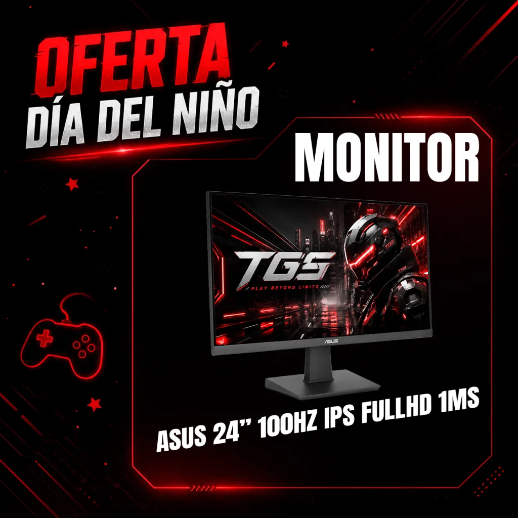 MONITOR GAMER ASUS 24" 100HZ IPS 1080P FULLHD 1MS  PROMO DDÑ