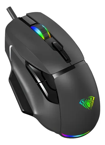 MOUSE AULA F815 NEGRO RGB 12800 DPI