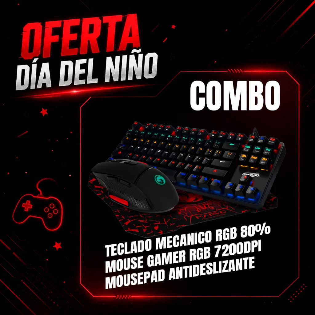 TECLADO 80% MECANICO SW RED OTEMU SENTEY RGB + MOUSE GAMER 7400DPI + MOUSEPAD  PROMO DDÑ
