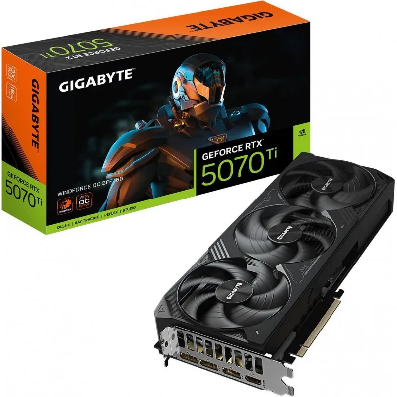 PLACA DE VIDEO GIGABYTE RTX 5070TI WF3 OC 16GB