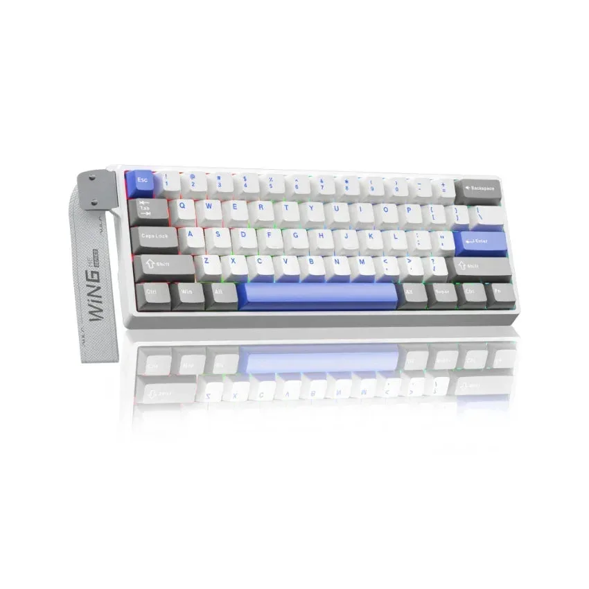 TECLADO MAGNETICO 60% AULA WIN60HE MAX WHITE/GREY/BLUE