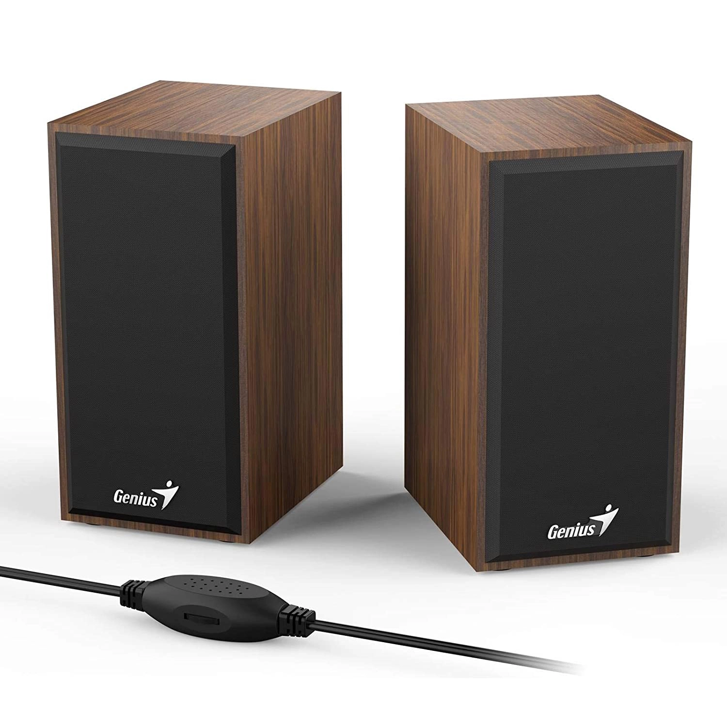 PARLANTE GENIUS SP-HF180 6W USB WOOD DARK COFFE