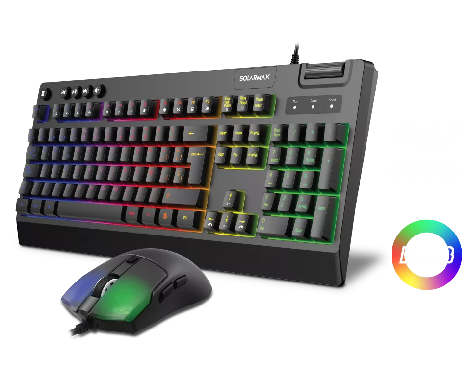 COMBO SOLARMAX 2RN1 GC2P8200 MOUSE Y TECLADO RGB HAUS OF GAMING