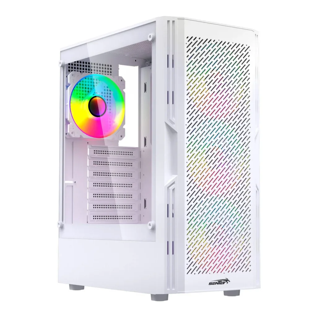 GABINETE SENTEY HUNTER WHITE + 4 FAN ARGB
