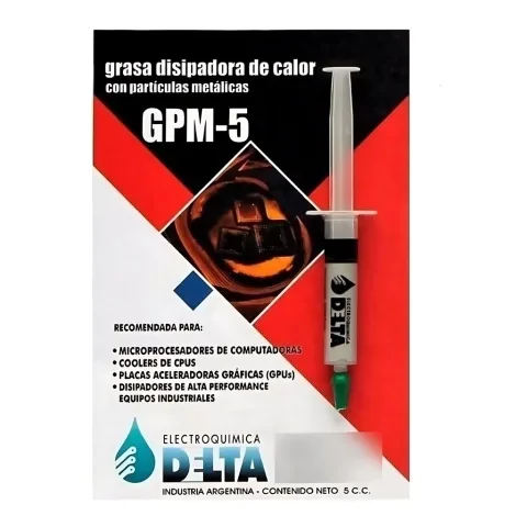 GRASA SILICONA DISIPADORA DELTA 5CC PART. METALICAS GPM-5