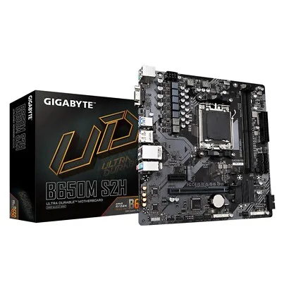 MOTHERBOARD GIGABYTE B650M S2H AMD AM5 DDR5 MICRO ATX NEGRO