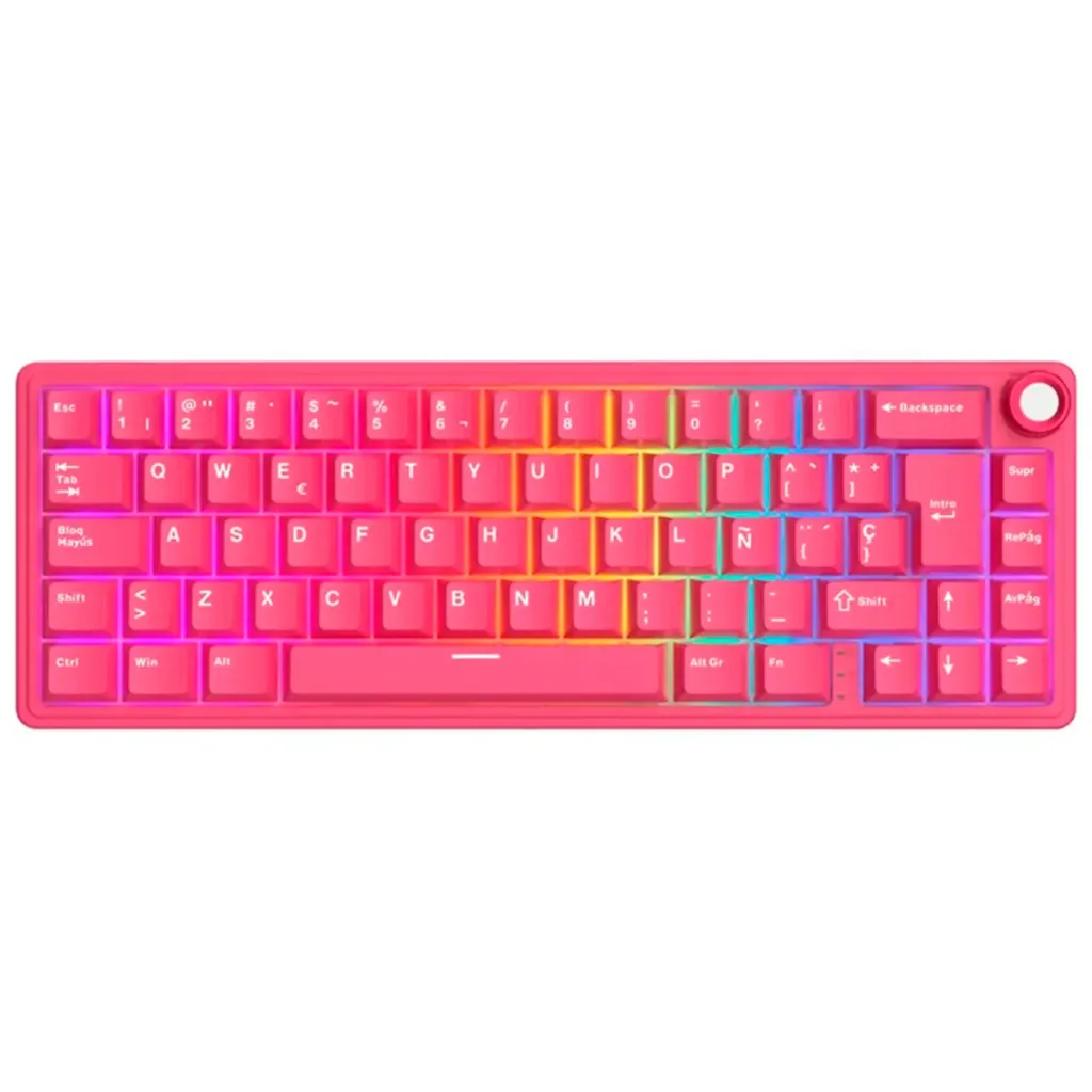 TECLADO ROYAL KLUDGE RK R65 BERRY RED SWITCH CREAMY 75