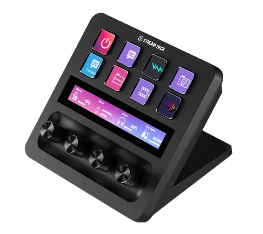 STREAM DECK+ ELGATO 8 BOTONES LCD CUSTOMIZABLES + 4 DIALES NEGRO (5146)