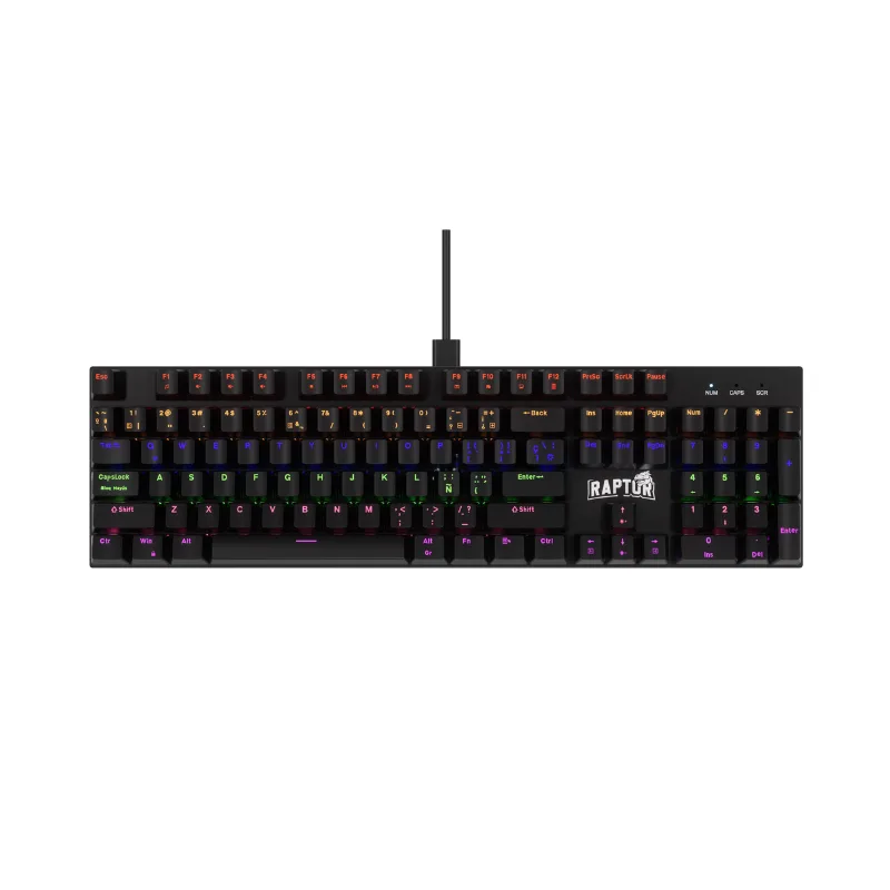 TECLADO GAMER RAPTOR FIRECLAW M104 MECANICO RETROILUMINADO SWITCH RED OUTEMU (2139)