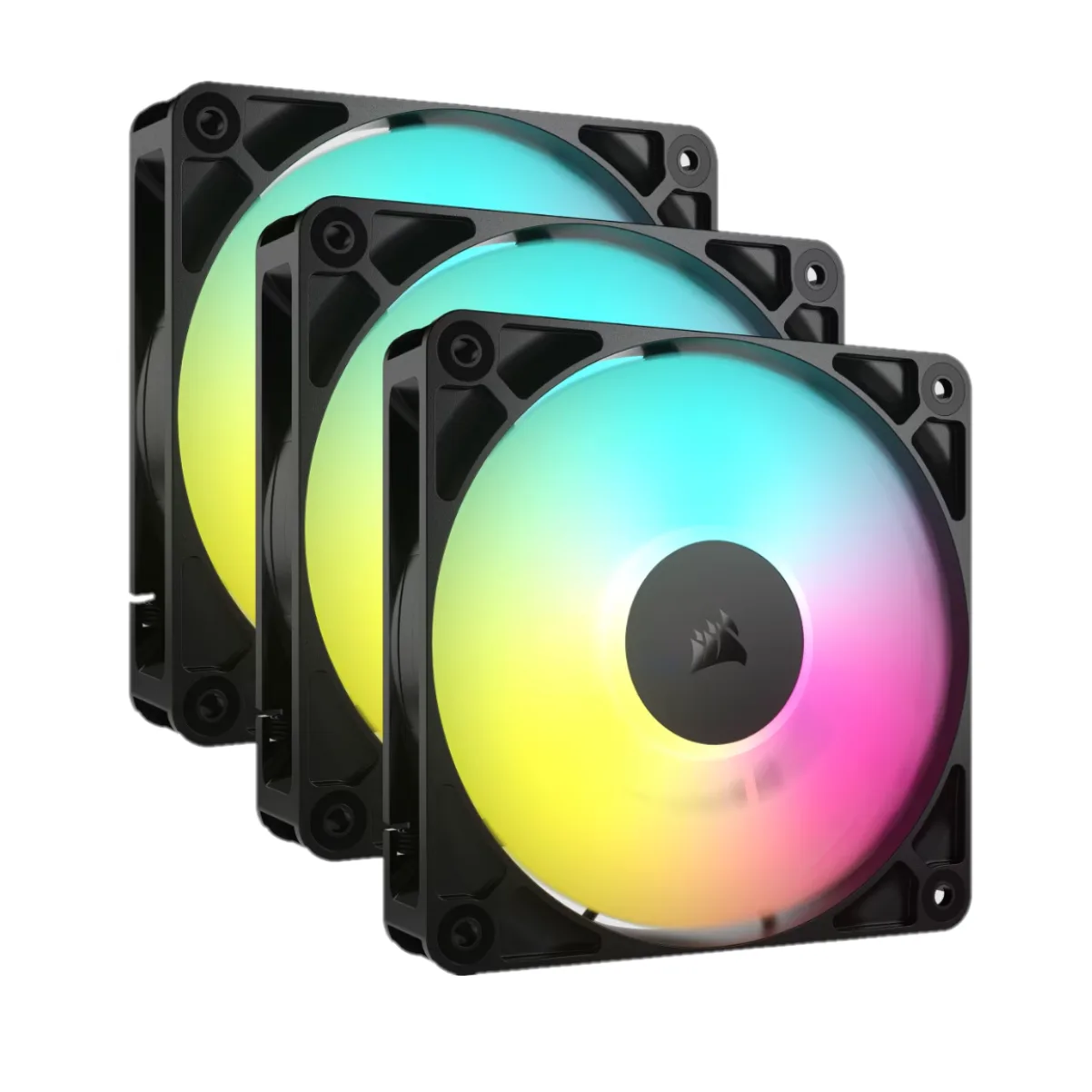 FAN COOLER CORSAIR RS120 ARGB 120MM BLACK PACK X3 (4138)