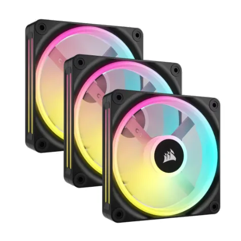 FAN COOLER CORSAIR ICUE LINK QX120 RGB 120MM MAGNETIC DOME BLACK PACK X3 (7947)