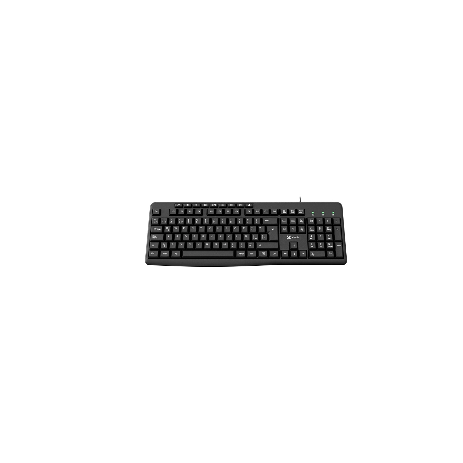 XTECH TECLADO USB MULTI ESPAÑOL NEGRO