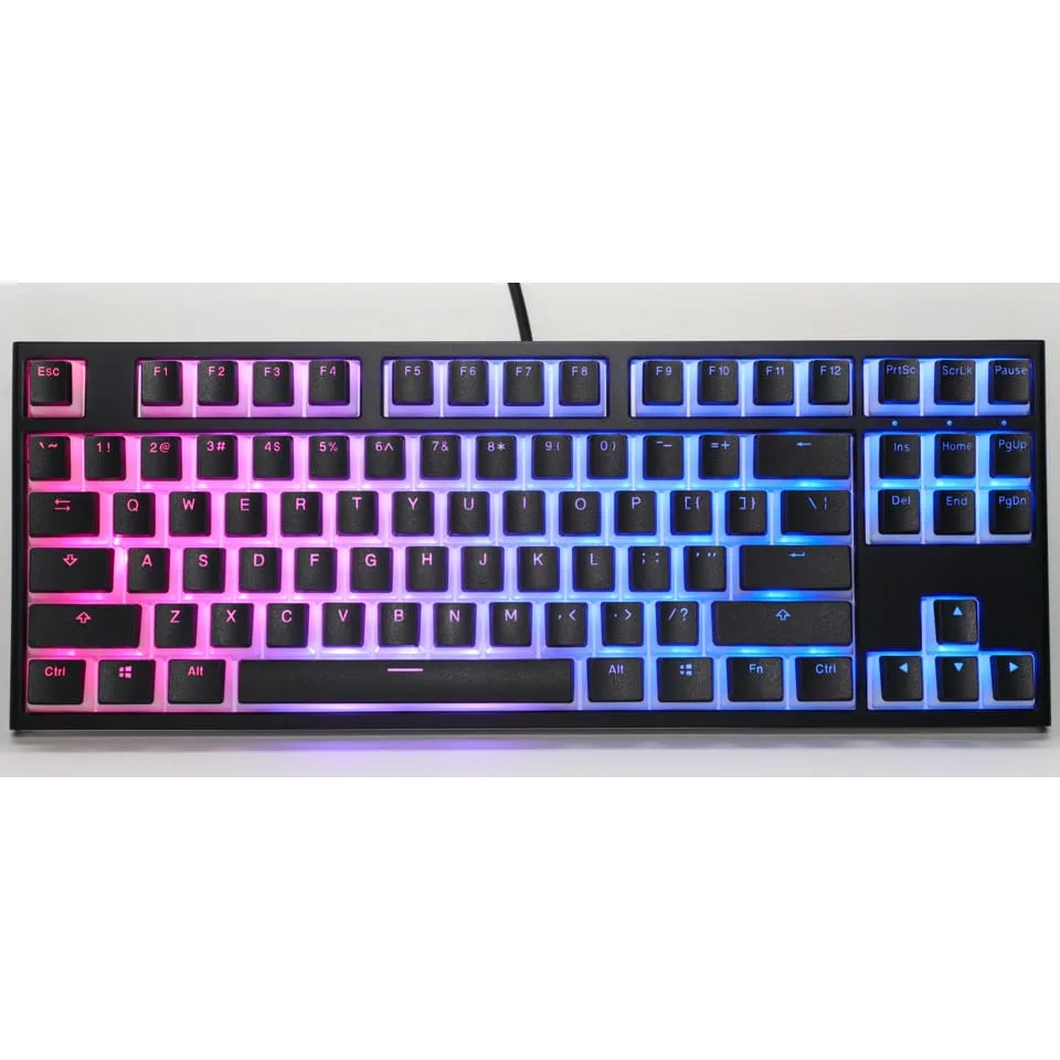 TECLADO GAMER DUCKY ONE 2 RGB TKL PUDDING EDITION RGB LED CHERRY MX BLUE DOUBLE SHOT