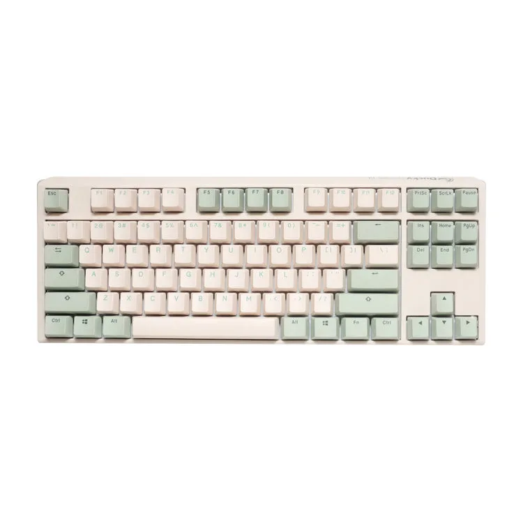 TECLADO MECANICO DUCKY ONE 3 MATCHA TKL HOTSWAP DOUBLE SHOT PBT QUACK CHERRY MX SILENT RED