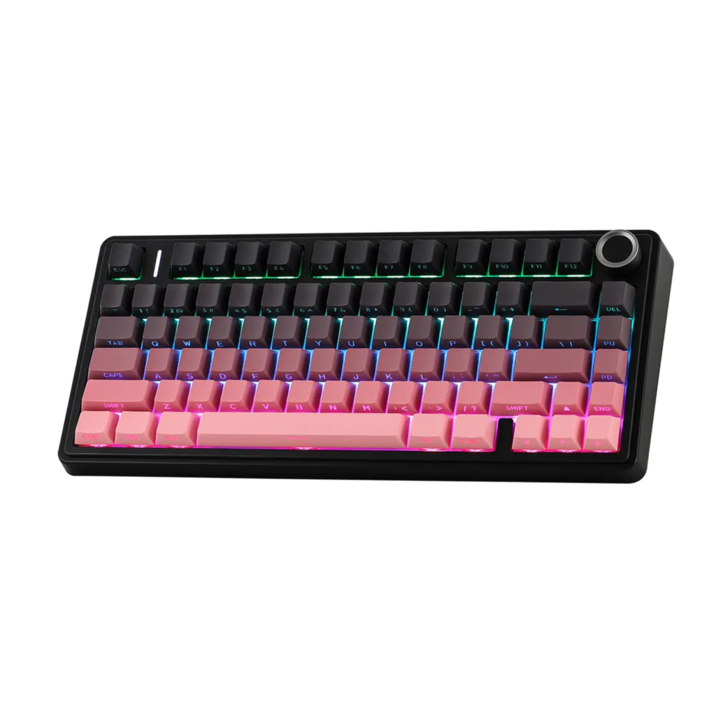 TECLADO AULA F75 BLACK PINK DEGRADÉ WIRELESS 75% RGB SW REAPER TECLADO AULA F75 BLACK PINK DEGRADÉ WIRELESS 75% RGB SW REAPER