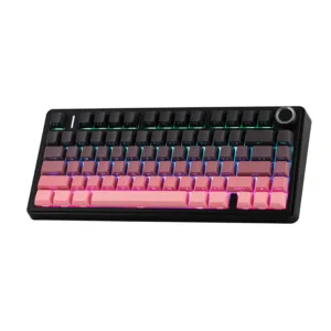 TECLADO AULA F75 BLACK PINK DEGRADÉ WIRELESS 75% RGB SW REAPER