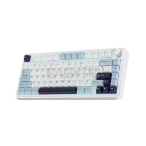 TECLADO AULA F75 BLUE WHITE PURPLE WIRELESS 75% RGB SW REAPER