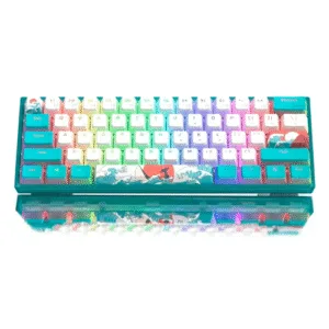 TECLADO MECANICO 60 WOMIER WK-61 60% BLUE SEA