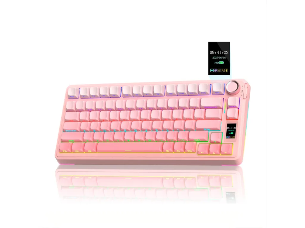 TECLADO AULA S75 PRO PINK WHITE DEGRADÉ WIR 75% RGB SW STAR TECLADO AULA S75 PRO PINK WHITE DEGRADÉ WIR 75% RGB SW STAR