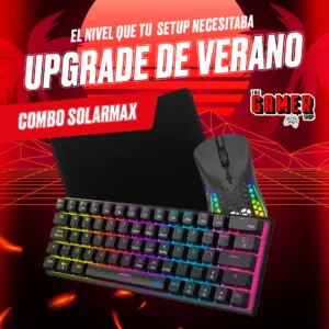 COMBO SOLARMAX TECLADO MECANICO GMKB76CB + MOUSE GMO06B 12400 DPI + MOUSEPAD