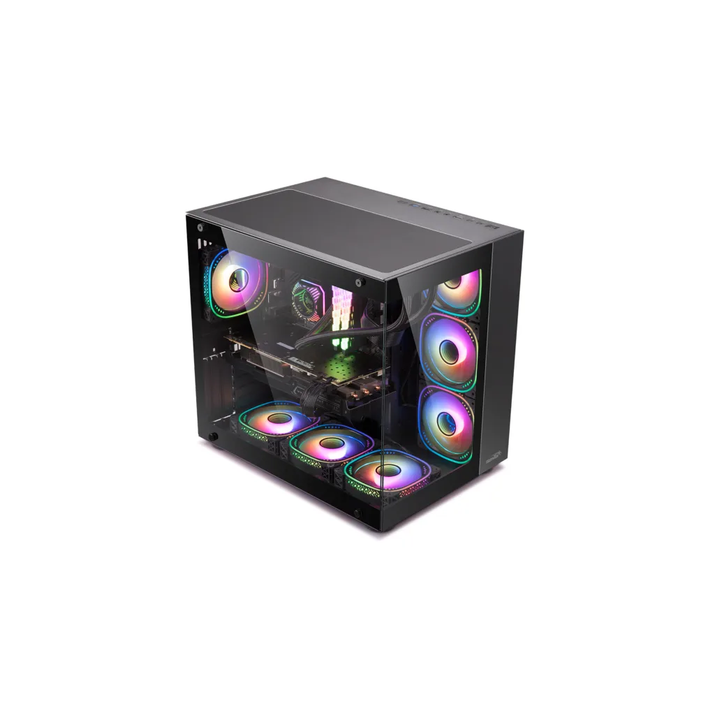 GABINETE SENTEY PECERA A40 BLACK VIDRIO TEMPLADO + 7 COOLERS ARGB. GABINETE SENTEY PECERA A40 BLACK VIDRIO TEMPLADO + 7 COOLERS ARGB.