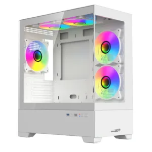 GABINETE SENTEY H30 WHITE VIDRIO TEMPLADO PECERA S/COOLERS.