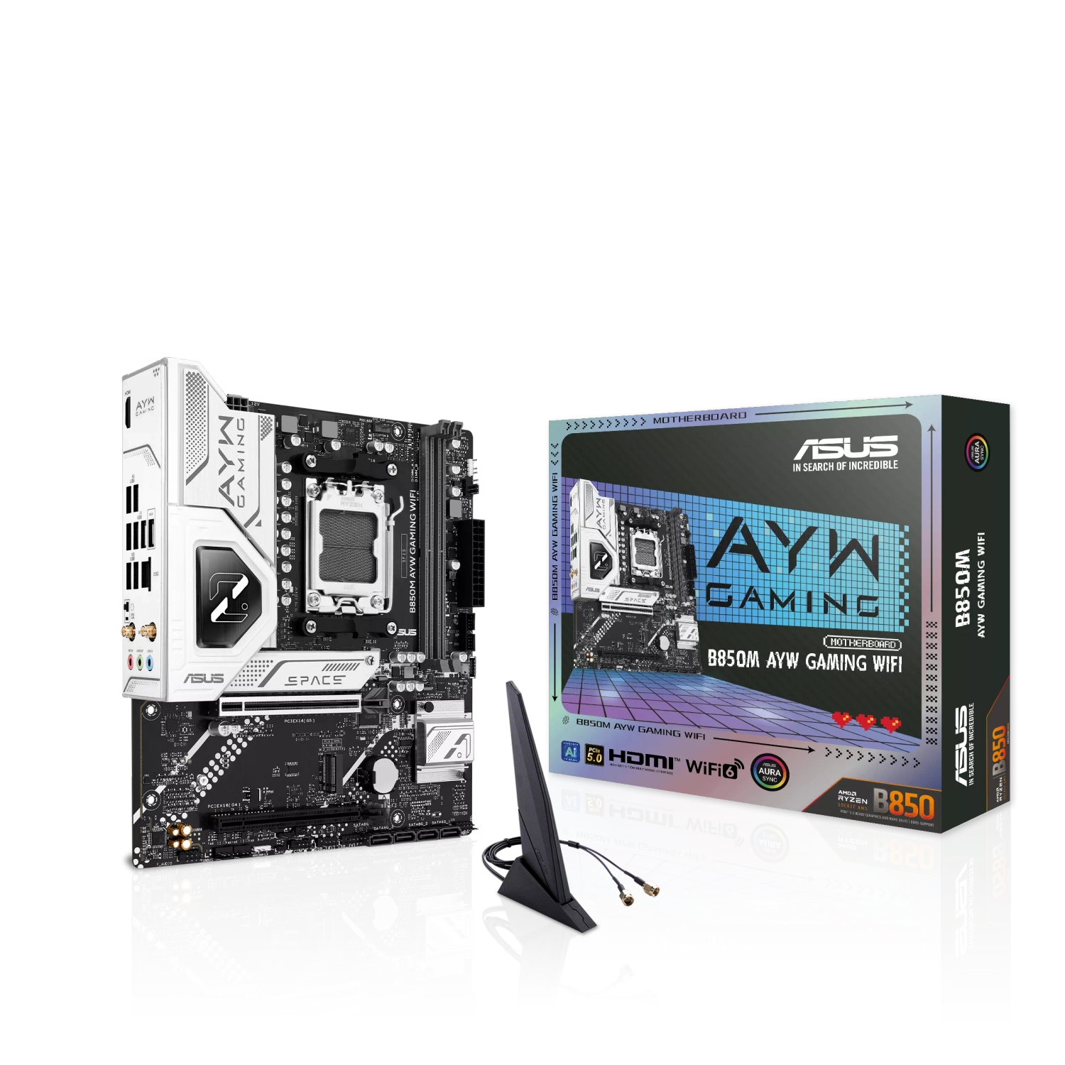 MOTHERBOARD ASUS B850M AYW GAMING WIFI AM5 DDR5