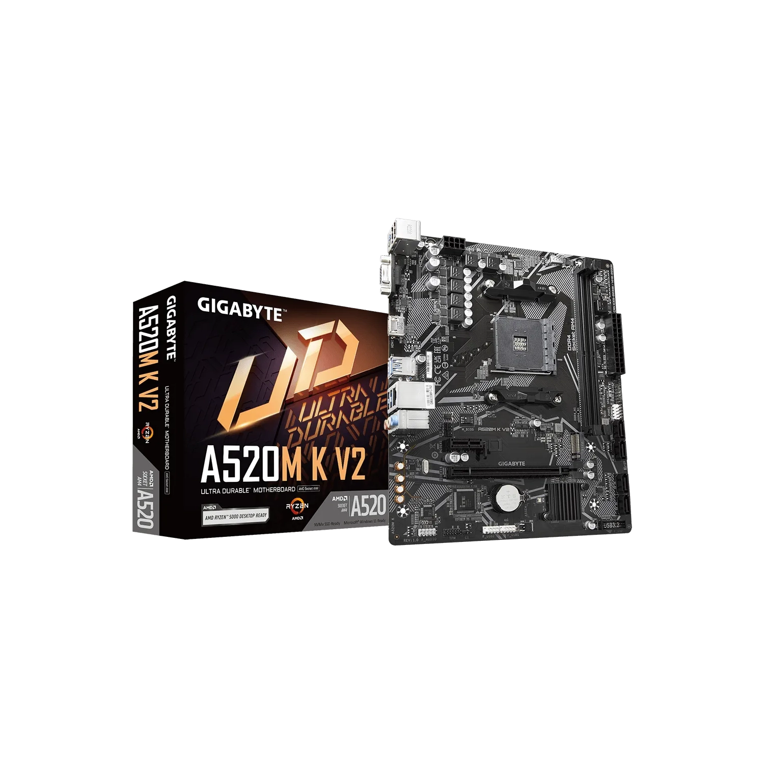 MOTHERBOARD GIGABYTE A520M K V2 AM4 DDR4