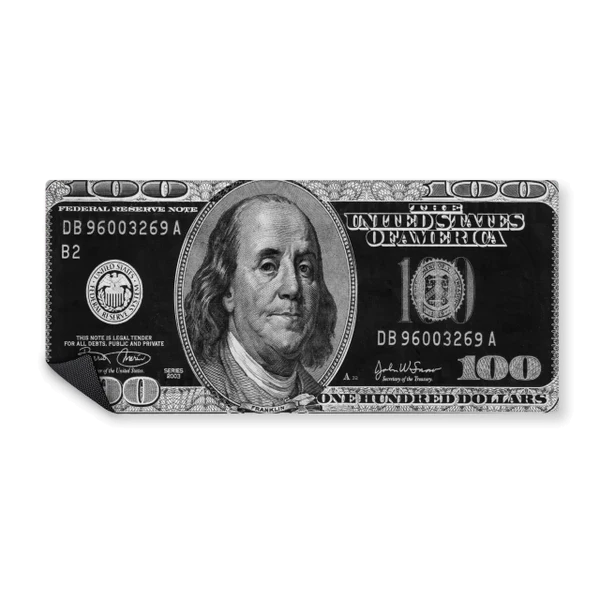 MOUSEPAD DOLLAR BLACK AND WHITE 90X40 MPTGS